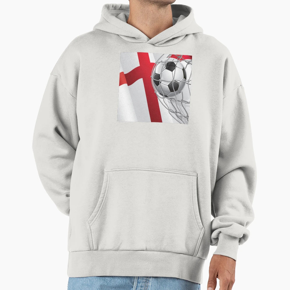 England Football Football Goal Front Hoodie - Fun Novelty Design Men Women - T-Shirt, Sweatshirt, Hoodie