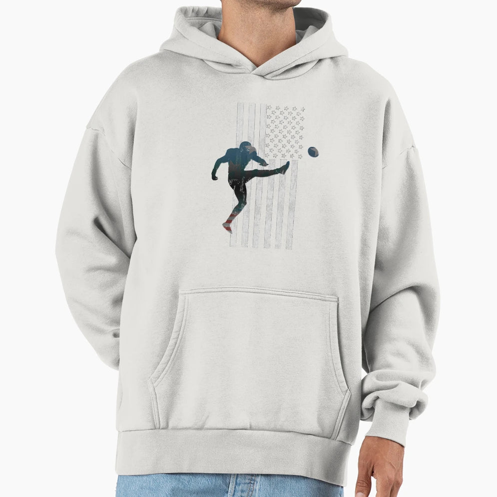 Football American Flag Usa Team Gift Hoodie - Graphic Print for Adults - T-Shirt, Sweatshirt, Hoodie