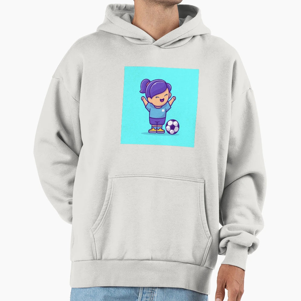 Goal Scorer Soccer Cartoon Vector Icon Hoodie - Minimalist Print Unisex - T-Shirt, Sweatshirt, Hoodie
