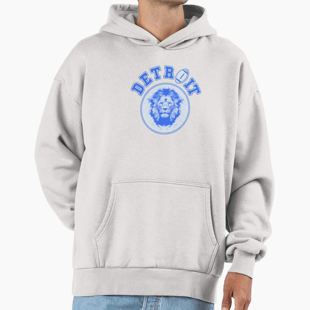 Detroit Football Michigan Lion Fan Hoodie - Unique Graphic Men Women - T-Shirt, Sweatshirt, Hoodie