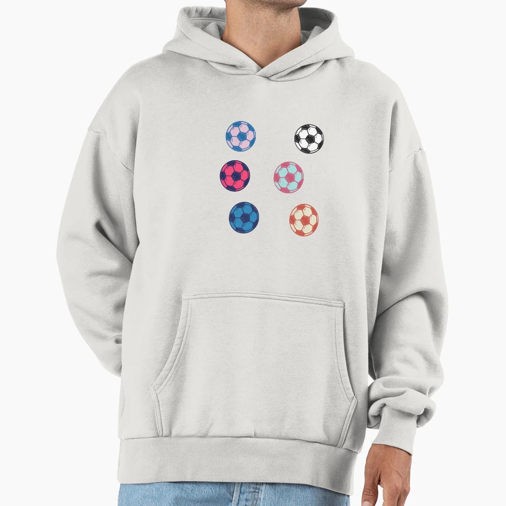 Soccer Ball Hoodie - Minimalist Print Men Women - T-Shirt, Sweatshirt, Hoodie