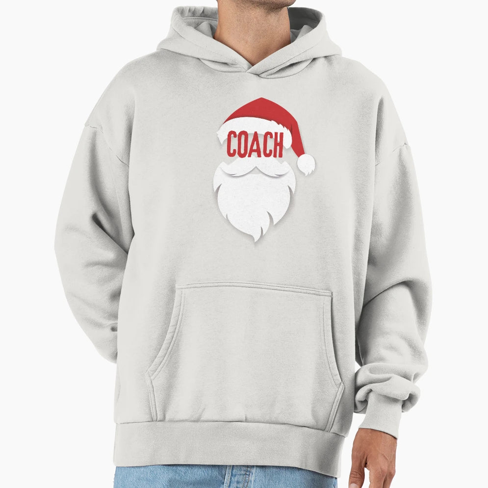 College Team Sports Coach Santa Claus Hoodie - Unique Graphic for Adults - T-Shirt, Sweatshirt, Hoodie
