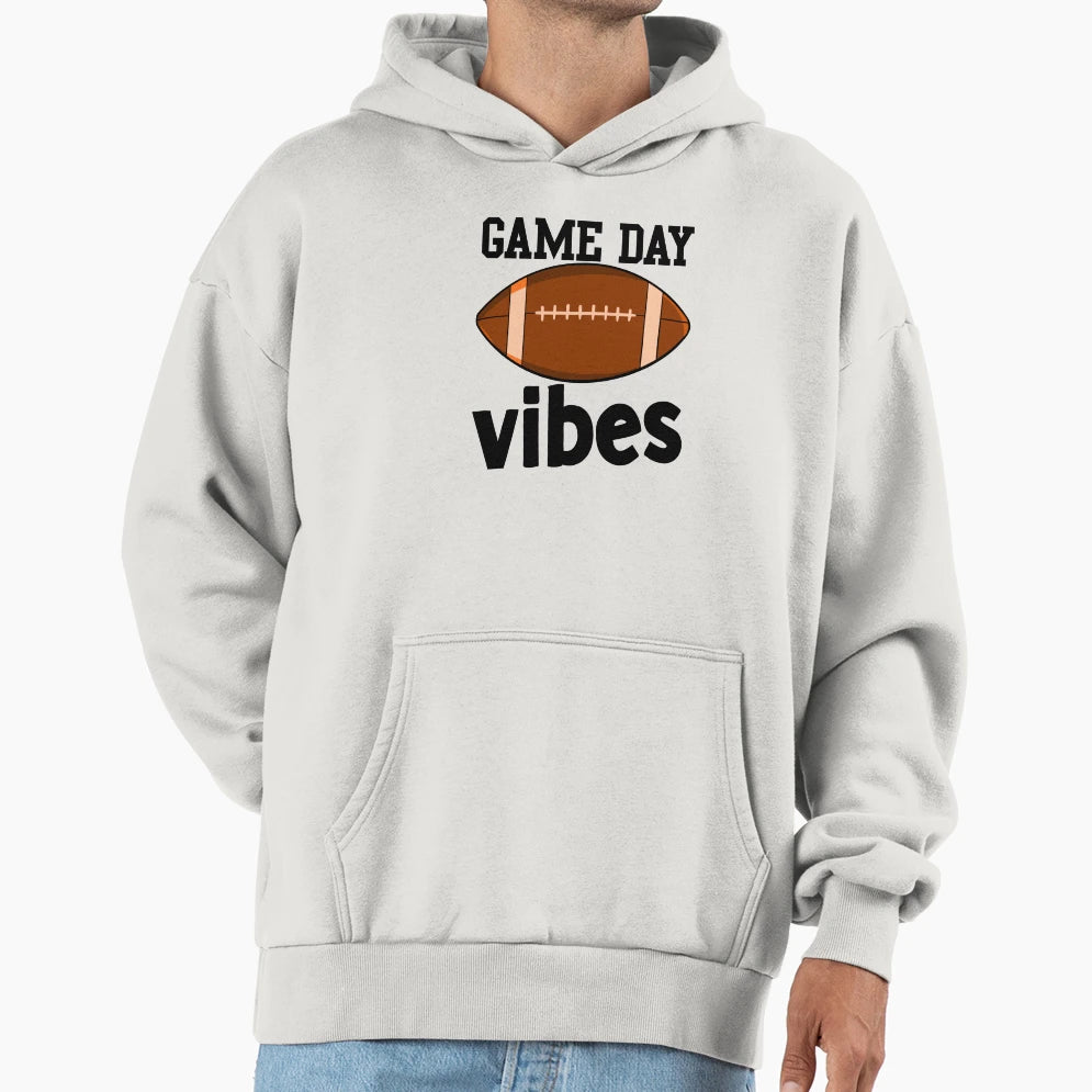 Game Day Vibes Hoodie - Minimalist Print for Adults - T-Shirt, Sweatshirt, Hoodie