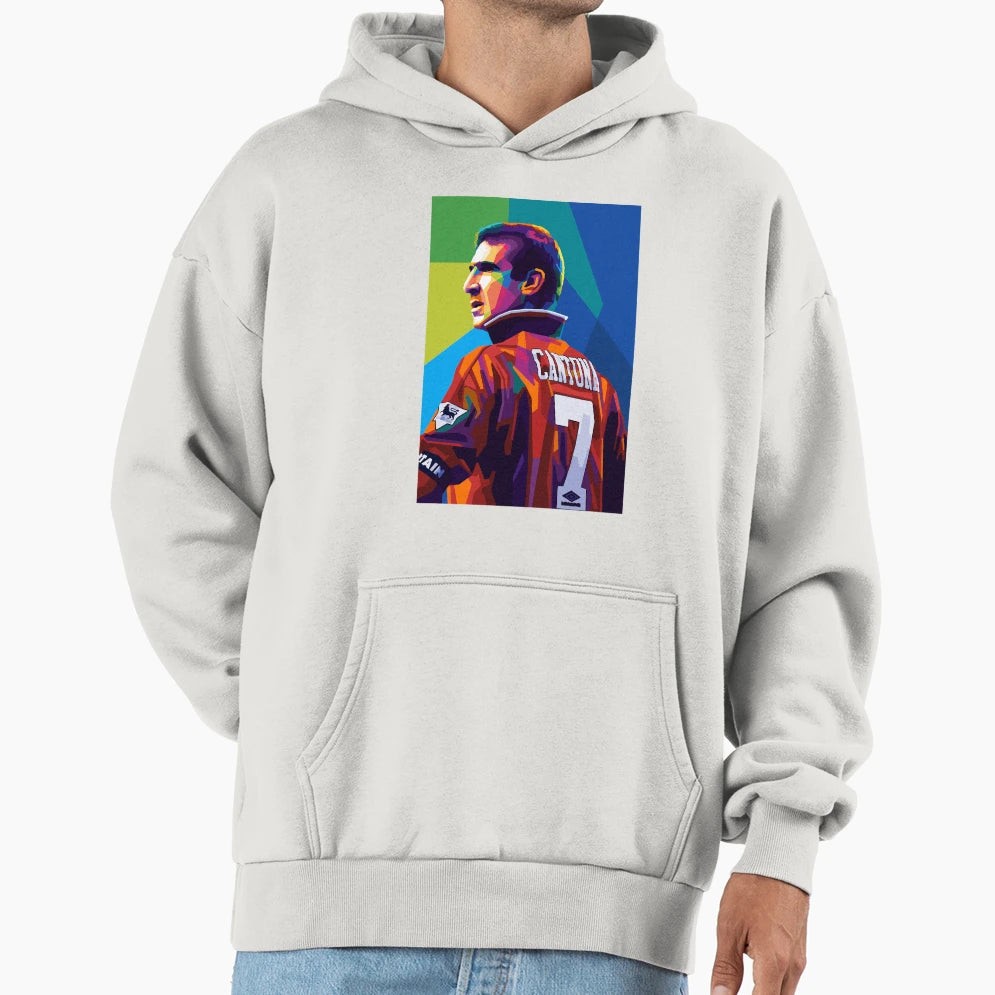 Cantona United 7 Pop Art Hoodie - Aesthetic Graphic for Adults - T-Shirt, Sweatshirt, Hoodie