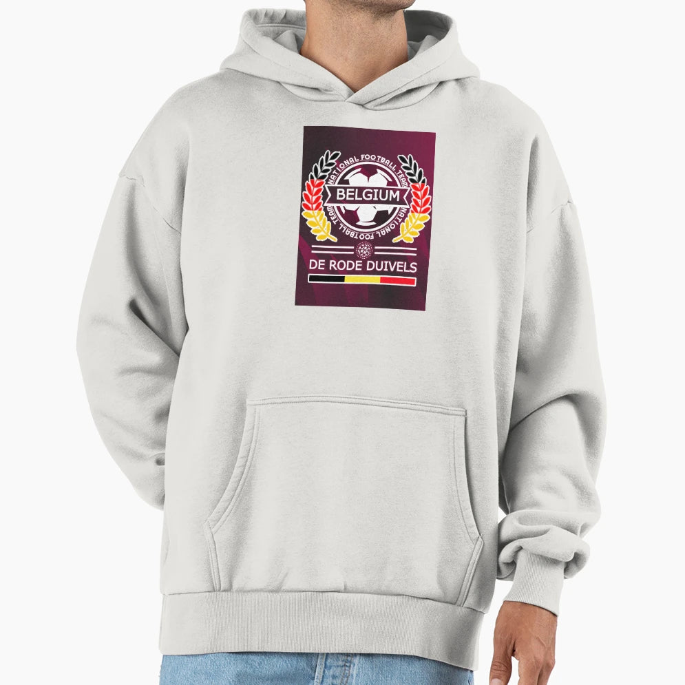 Belgium New Football Supporters And Hoodie - Fun Novelty Design for Adults - T-Shirt, Sweatshirt, Hoodie