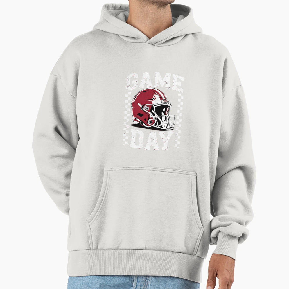 Game Day Coquette Bow Football Checkered Hoodie - Novelty Apparel Unisex - T-Shirt, Sweatshirt, Hoodie