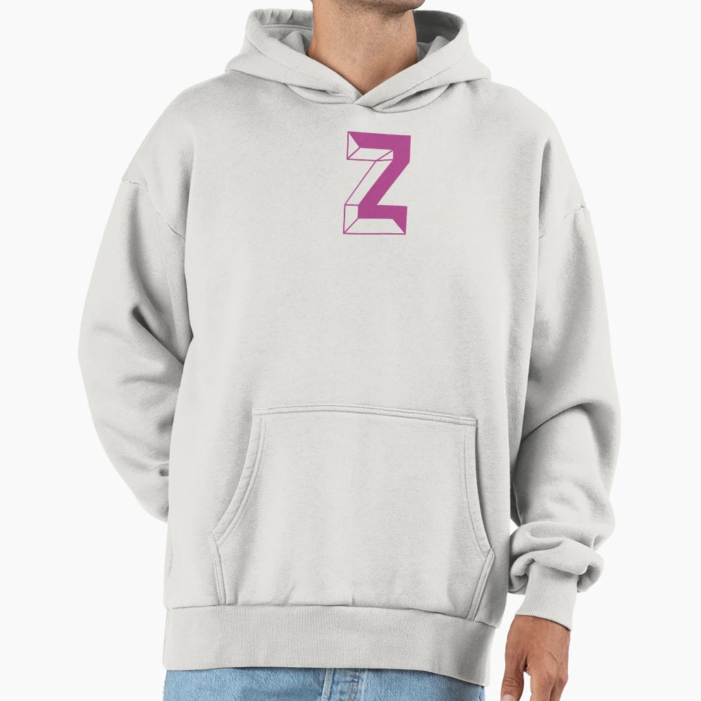 Modern Monogram Initial Letter Z Hoodie - Novelty Apparel Men Women - T-Shirt, Sweatshirt, Hoodie