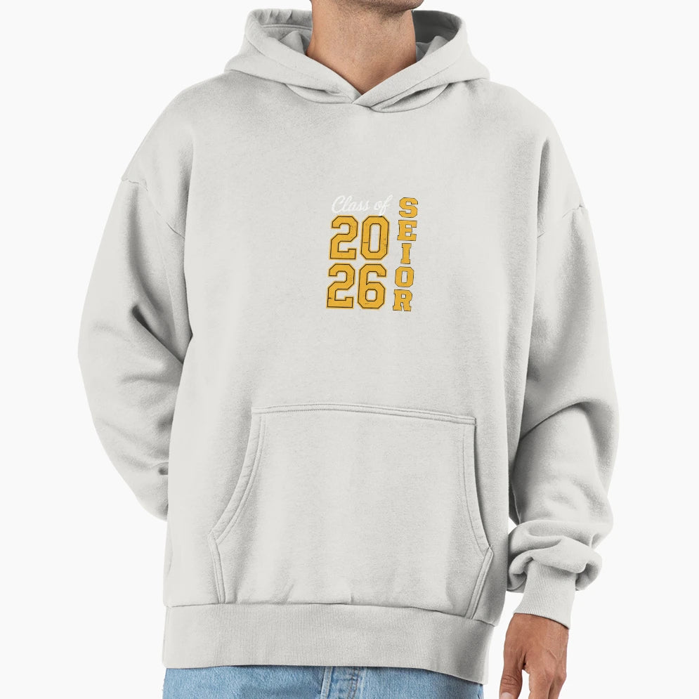 Class 2026 Senior 26 High School Hoodie - Unique Graphic for Adults - T-Shirt, Sweatshirt, Hoodie