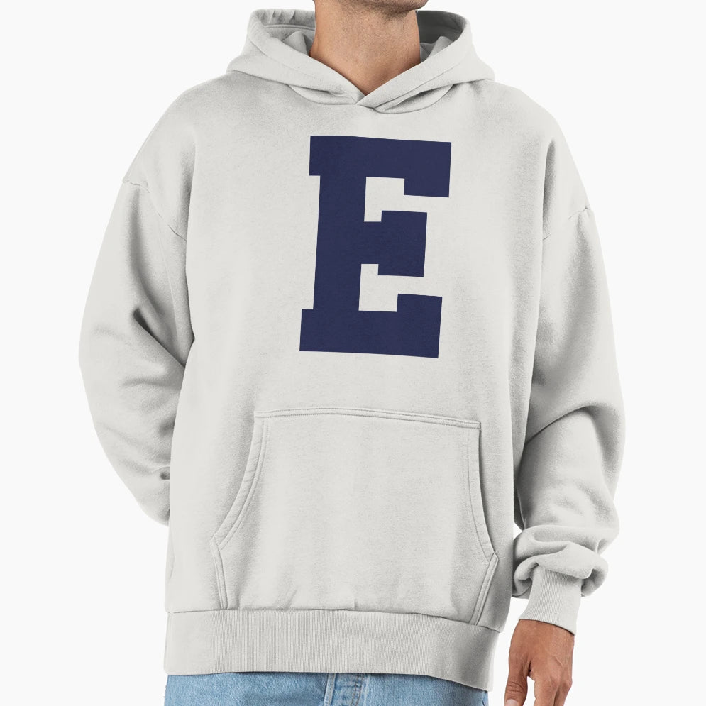 Alphabet Marine Blue E Sports Hoodie - Fun Novelty Design for Adults - T-Shirt, Sweatshirt, Hoodie