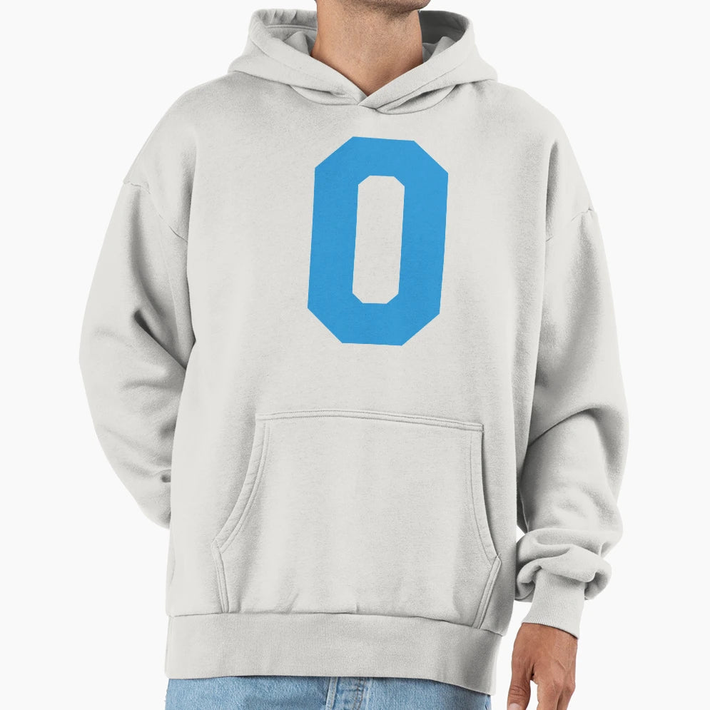 Alphabet Blue O Sports Letter O Hoodie - Minimalist Print Unisex - T-Shirt, Sweatshirt, Hoodie