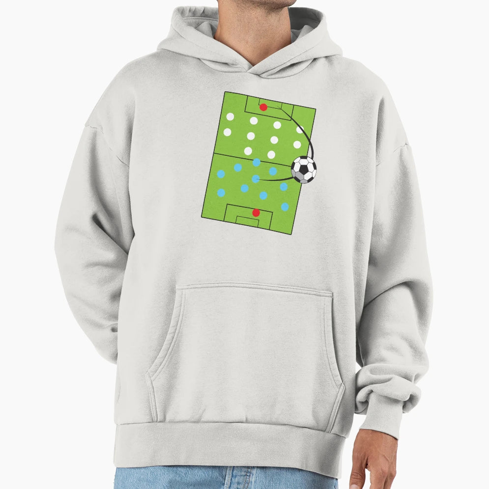 Football Soccer Getting Past 4 4 2 Hoodie - Casual Everyday Wear Men Women - T-Shirt, Sweatshirt, Hoodie