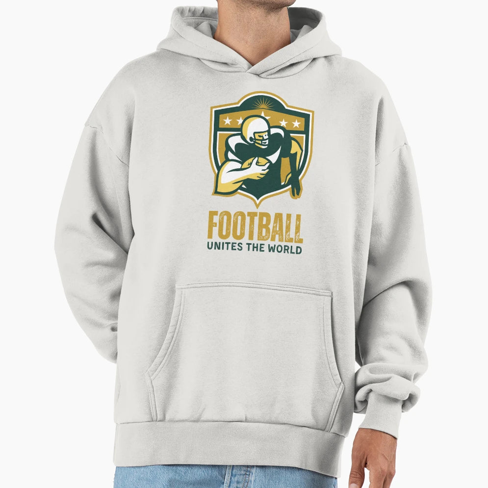 Football Unites World Hoodie - Minimalist Print Unisex - T-Shirt, Sweatshirt, Hoodie
