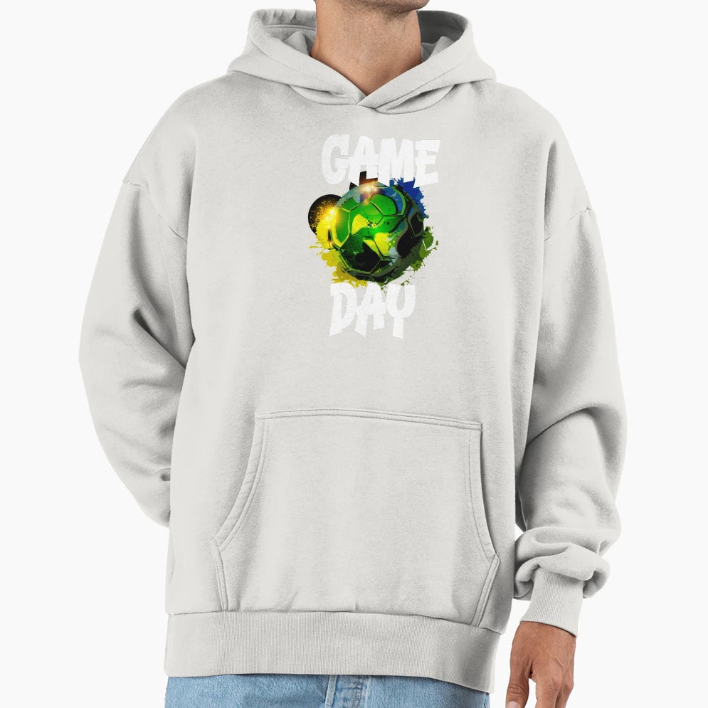 Fun Sports Game Day Soccer Hoodie - Minimalist Print Unisex - T-Shirt, Sweatshirt, Hoodie