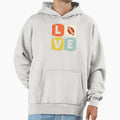 Football Love Block Hoodie - Unique Graphic for Adults - T-Shirt, Sweatshirt, Hoodie
