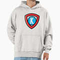 Letter K Superhero Emblem Hoodie - Trendy Graphic Unisex - T-Shirt, Sweatshirt, Hoodie