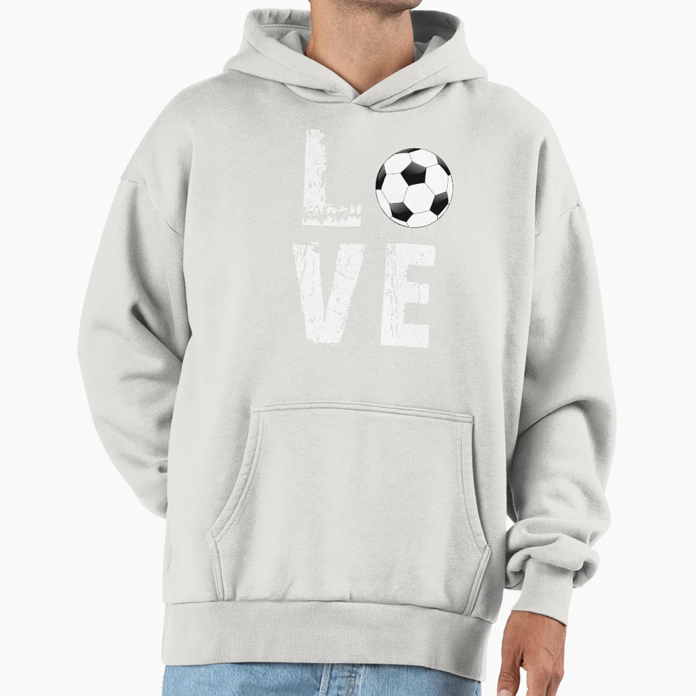 Love Soccer Lovers Ball Sports Love Hoodie - Custom Art Print Men Women - T-Shirt, Sweatshirt, Hoodie