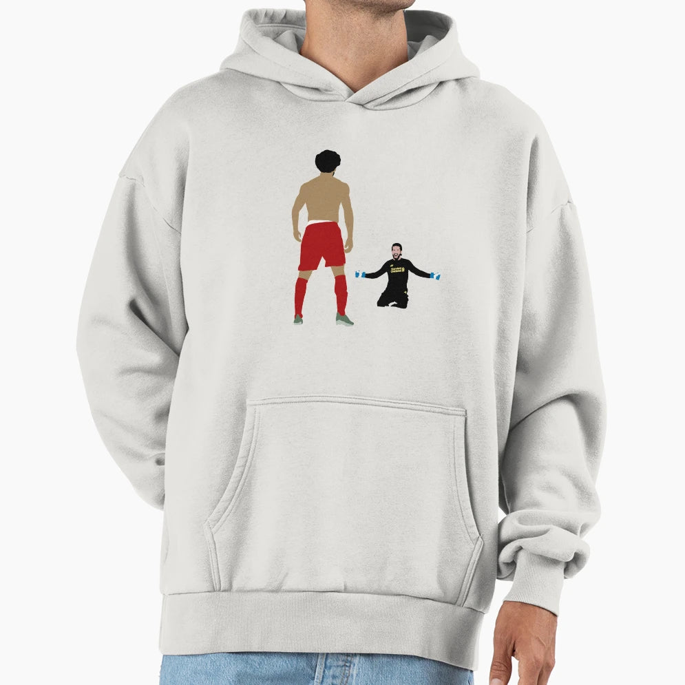 Mo Salah Alisson Becker Liverpool Fc Hoodie - Trendy Graphic Unisex - T-Shirt, Sweatshirt, Hoodie