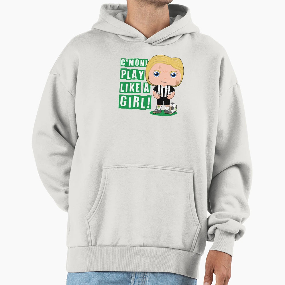 Cmon Play Like Soccer Hoodie - Custom Art Print for Adults - T-Shirt, Sweatshirt, Hoodie