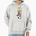 Cat As Soccer Player Soccer Ball And Shoes Hoodie - Unique Graphic Unisex - T-Shirt, Sweatshirt, Hoodie