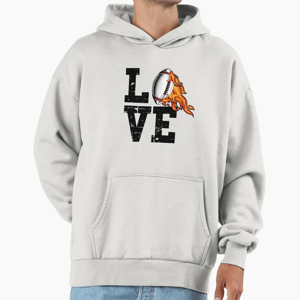Love America Football Hoodie - Trendy Graphic for Adults - T-Shirt, Sweatshirt, Hoodie