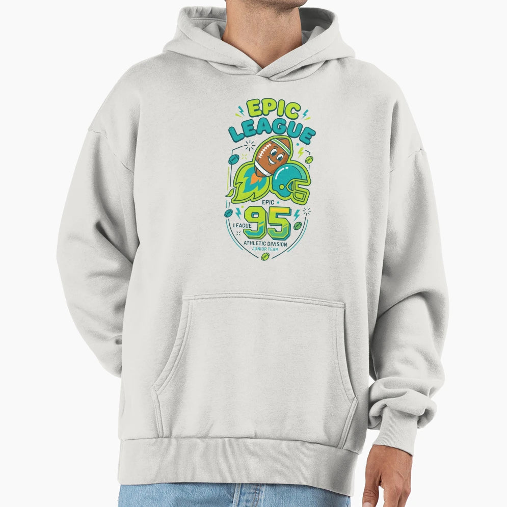 Varsity Football Epic League 95 Hoodie - Custom Art Print for Adults - T-Shirt, Sweatshirt, Hoodie