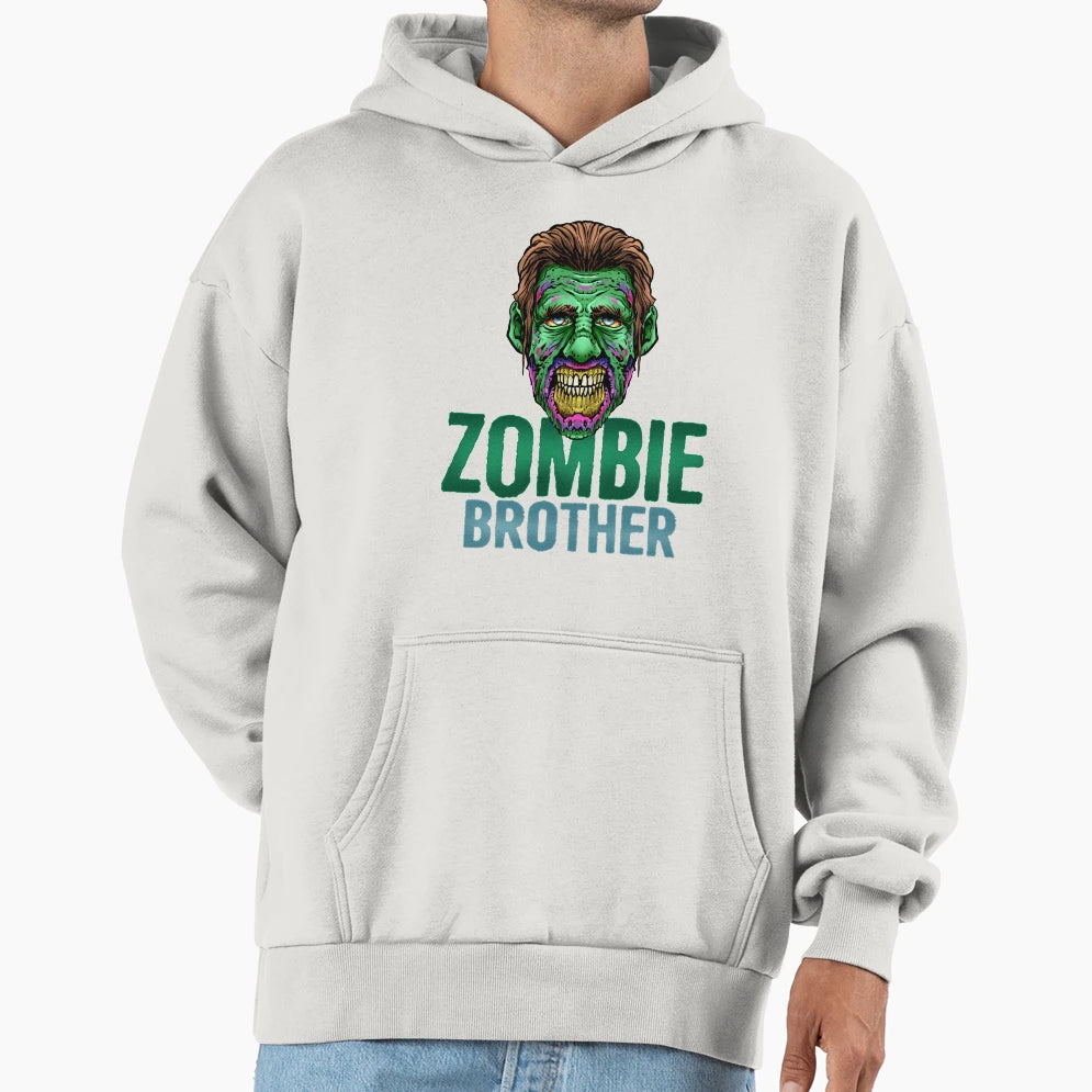 Zombie Brother Matching Family Zombie Hoodie - Novelty Apparel Men Women - T-Shirt, Sweatshirt, Hoodie