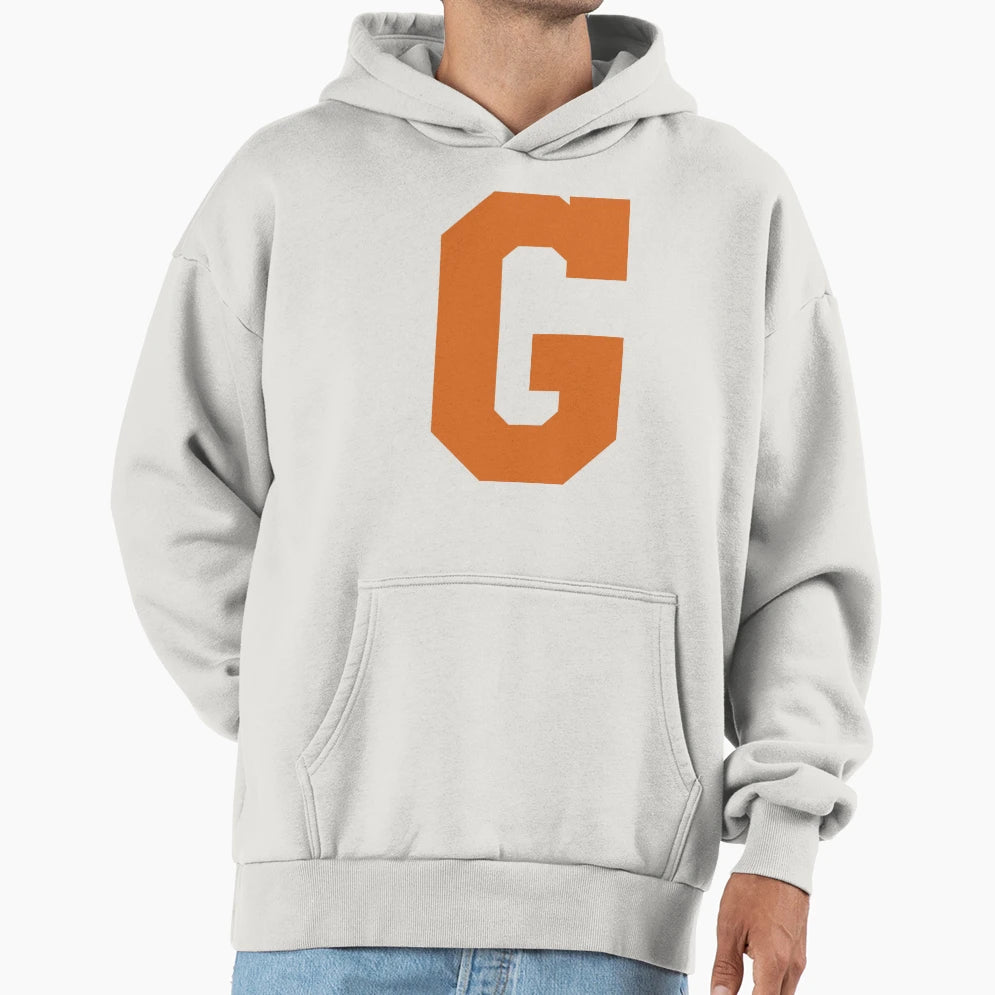 Alphabet Orange G Sports Letter G Hoodie - Trendy Graphic for Adults - T-Shirt, Sweatshirt, Hoodie