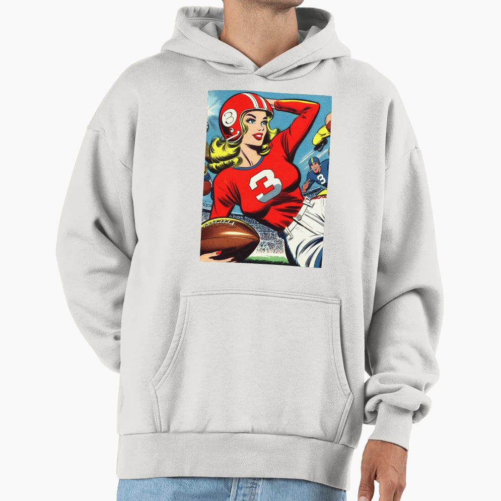 Football Comics Hoodie - Streetwear Style for Adults - T-Shirt, Sweatshirt, Hoodie