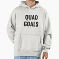 Hilarious Quad Goals Squatting Hoodie - Unique Graphic for Adults - T-Shirt, Sweatshirt, Hoodie