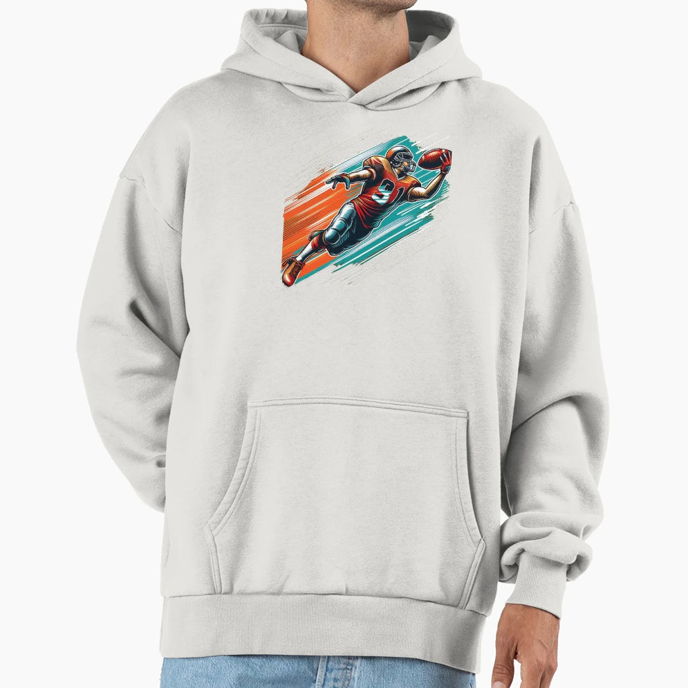 Rugby Player Hoodie - Trendy Graphic Men Women - T-Shirt, Sweatshirt, Hoodie