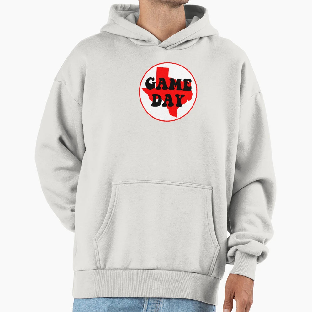 Red And Black Texas Game Day Hoodie - Graphic Print Unisex - T-Shirt, Sweatshirt, Hoodie