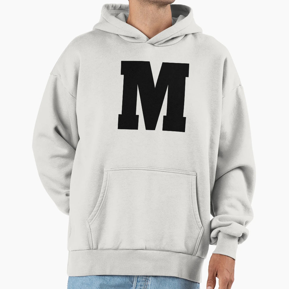 Alphabet M Uppercase Letter M Letter M Hoodie - Novelty Apparel Men Women - T-Shirt, Sweatshirt, Hoodie