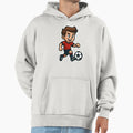 Cartoon Soccer Kicking Ball Hoodie - Aesthetic Graphic Men Women - T-Shirt, Sweatshirt, Hoodie