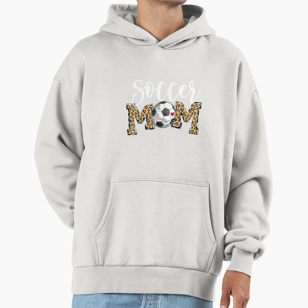 Soccer Mom Leopard Soccer Mom Mothers Hoodie - Custom Art Print for Adults - T-Shirt, Sweatshirt, Hoodie