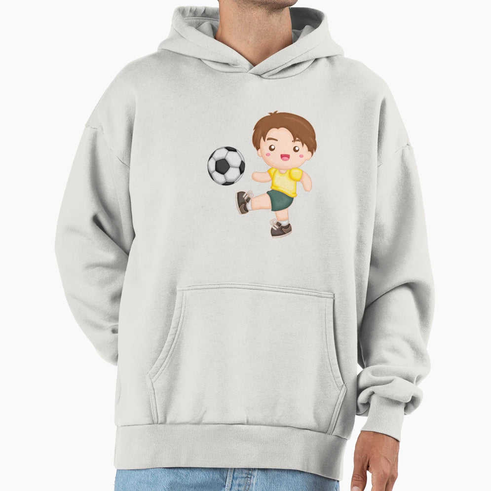 Little Kicking Soccer Ball Hoodie - Novelty Apparel for Adults - T-Shirt, Sweatshirt, Hoodie