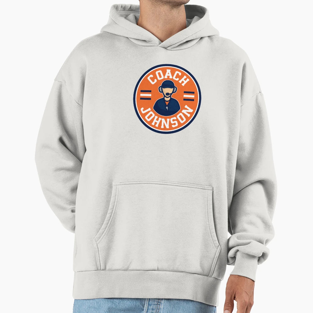 Coach Johnson Bears Orange Logo Hoodie - Custom Art Print Unisex - T-Shirt, Sweatshirt, Hoodie