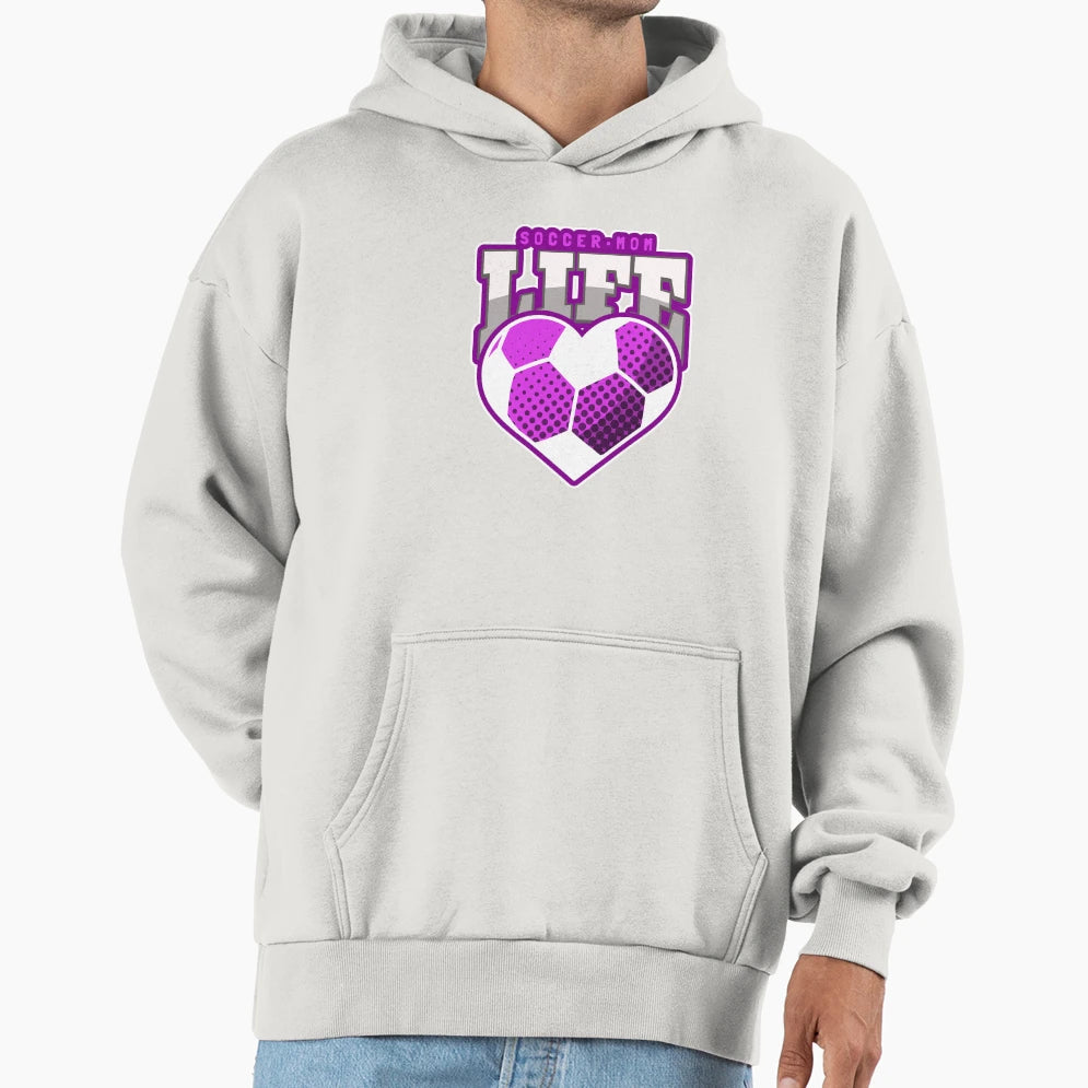 Soccer Mom Life Heart Mothers Day Hoodie - Custom Art Print Unisex - T-Shirt, Sweatshirt, Hoodie