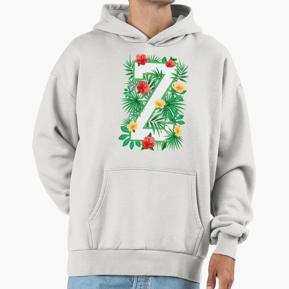 Capital Letter Z Alphabet Monogram Hoodie - Aesthetic Graphic Men Women - T-Shirt, Sweatshirt, Hoodie