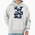 Soccer Ball Balls Pattern Blue Football Hoodie - Trendy Graphic Unisex - T-Shirt, Sweatshirt, Hoodie