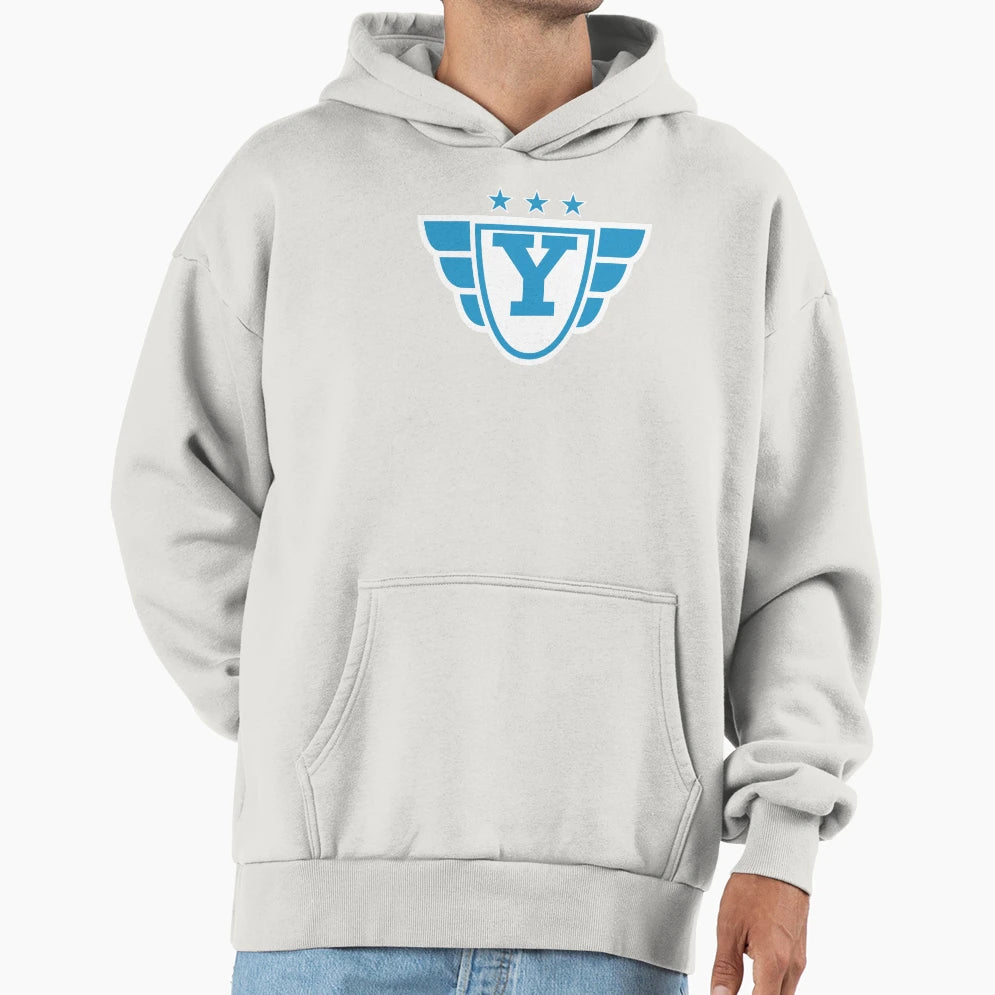 Superhero Letter Y Stars And Wings Hoodie - Aesthetic Graphic Unisex - T-Shirt, Sweatshirt, Hoodie