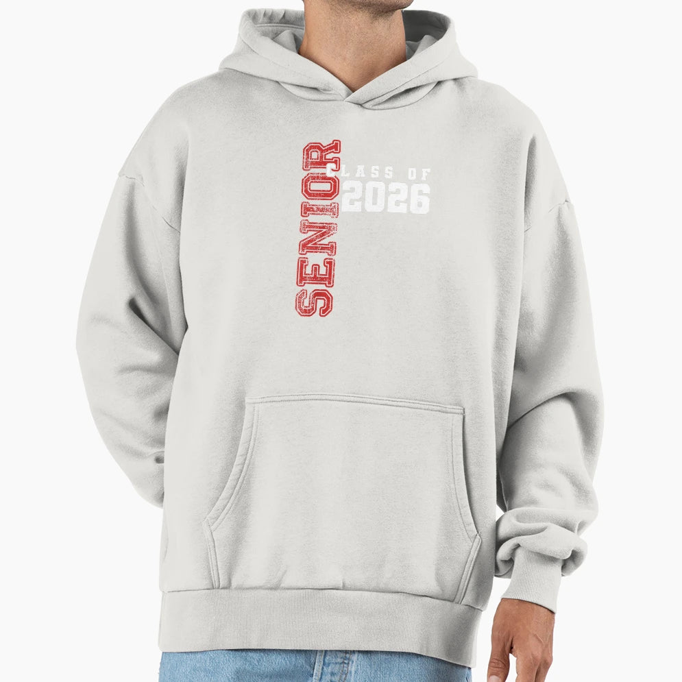 Senior Class 2026 Graduation Grad 26 Hoodie - Unique Graphic Unisex - T-Shirt, Sweatshirt, Hoodie