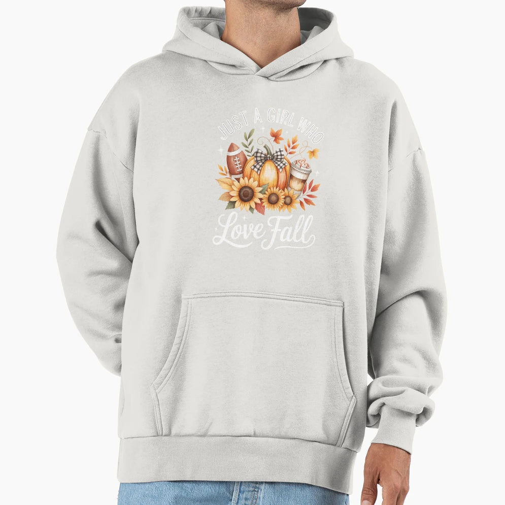 Just Who Love Fall Pumpkin Usa Football Hoodie - Unique Graphic Men Women - T-Shirt, Sweatshirt, Hoodie