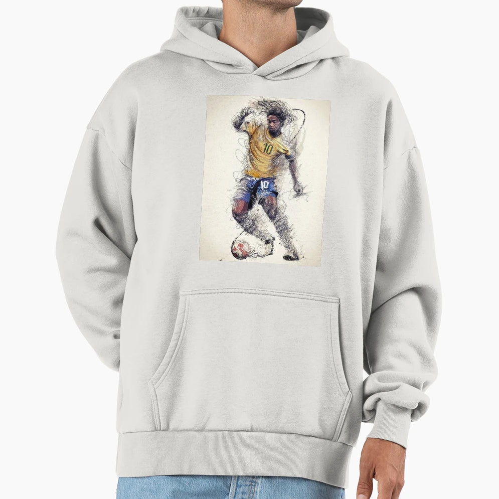 Ronaldinho Hoodie - Fun Novelty Design Men Women - T-Shirt, Sweatshirt, Hoodie