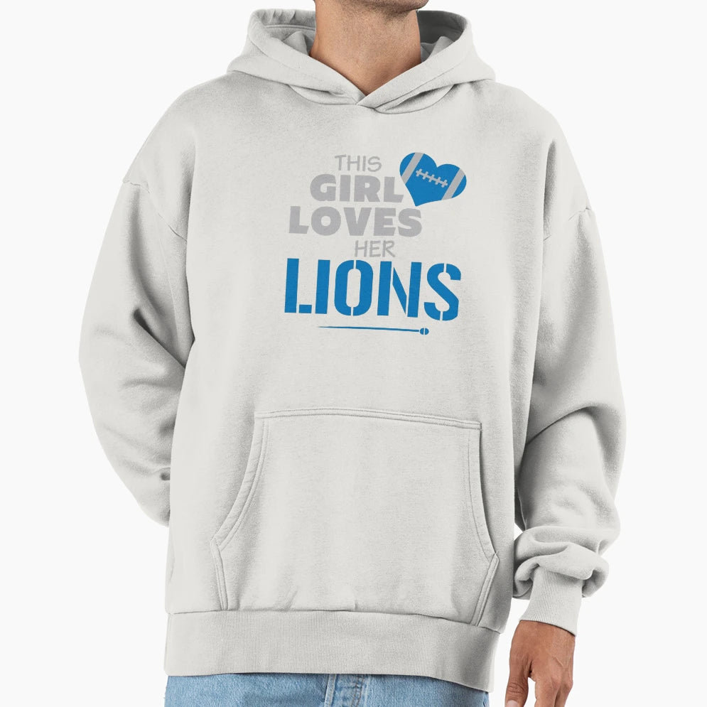 Football Detroit Lions Hoodie - Novelty Apparel for Adults - T-Shirt, Sweatshirt, Hoodie