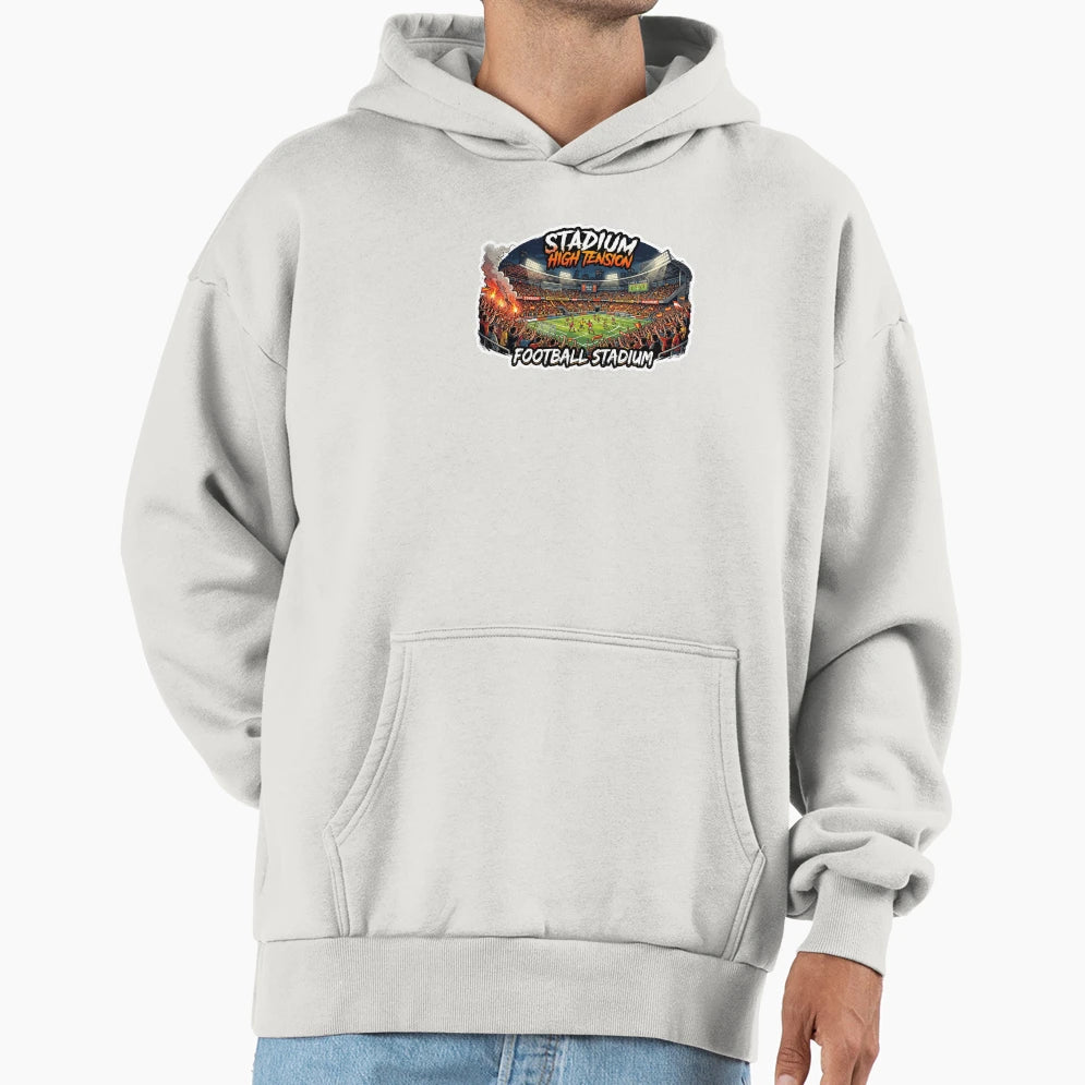 High Tension Football Stadium Hoodie - Custom Art Print for Adults - T-Shirt, Sweatshirt, Hoodie