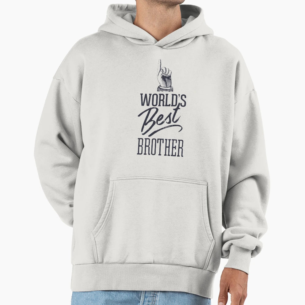 Worlds Best Brother Hoodie - Minimalist Print for Adults - T-Shirt, Sweatshirt, Hoodie