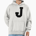Alphabet Black J Sports Letter J Hoodie - Streetwear Style for Adults - T-Shirt, Sweatshirt, Hoodie