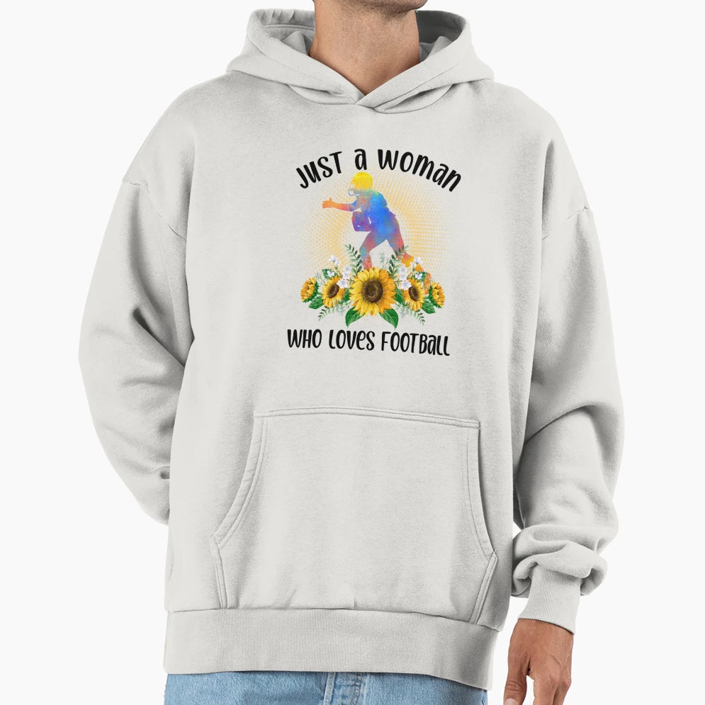 Just Who Loves Football T-Shirt - Casual Everyday Wear Men Women - T-Shirt, Sweatshirt, Hoodie