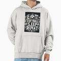 Eat Football Sleep Repat Hoodie - Streetwear Style Unisex - T-Shirt, Sweatshirt, Hoodie