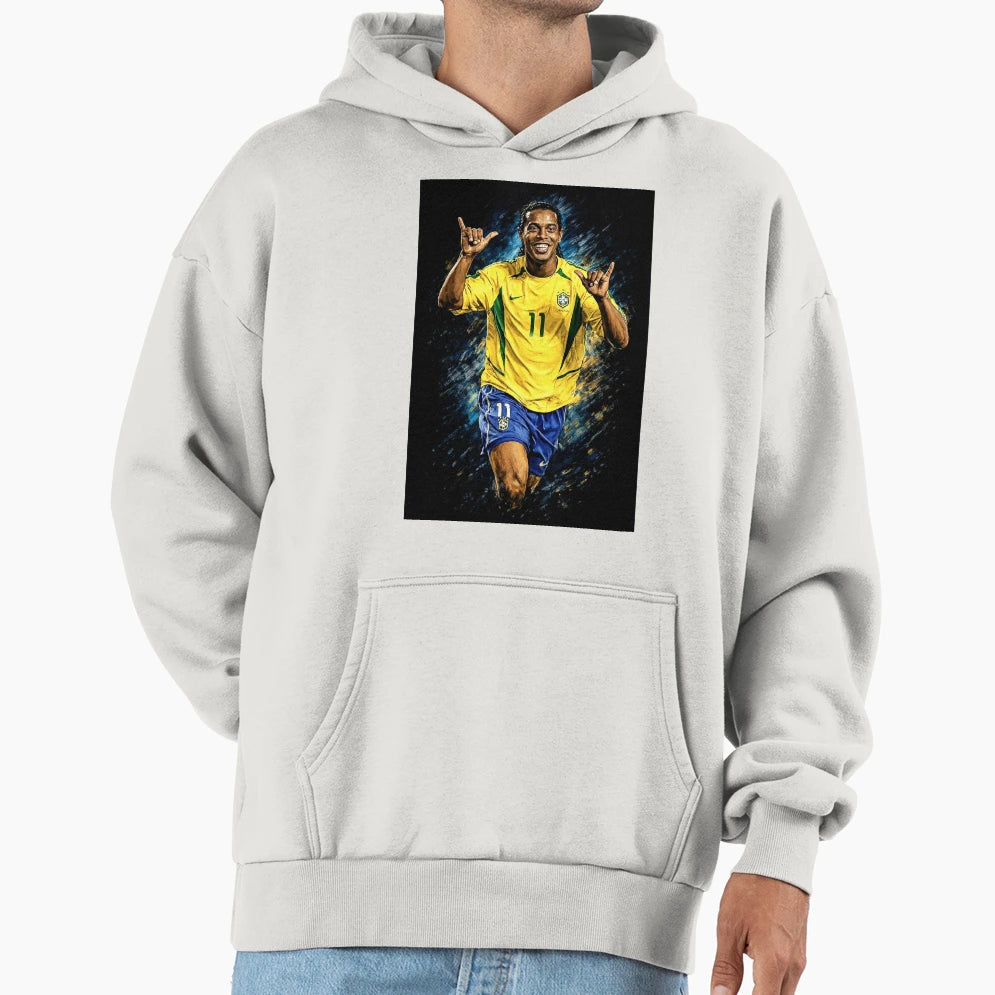 Ronaldinho R10 Football Legend Hoodie - Streetwear Style for Adults - T-Shirt, Sweatshirt, Hoodie